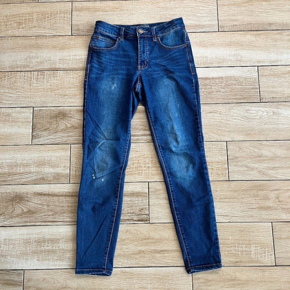 Womens Maurices High-Rise Dark Denim Skinny Jeans - 4 Reg